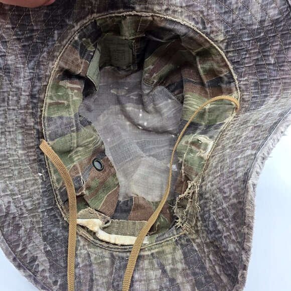 Mil Spec Hot Weather Type II Boonie Cap Mens Size 7 3/4 Green Ripstop Bucket Hat - Picture 8 of 9